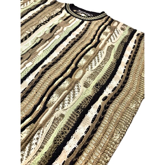 Protege Collection XXL 3D Knit Sweater Coogi Style Multicolor Textured Mens - Picture 3 of 8